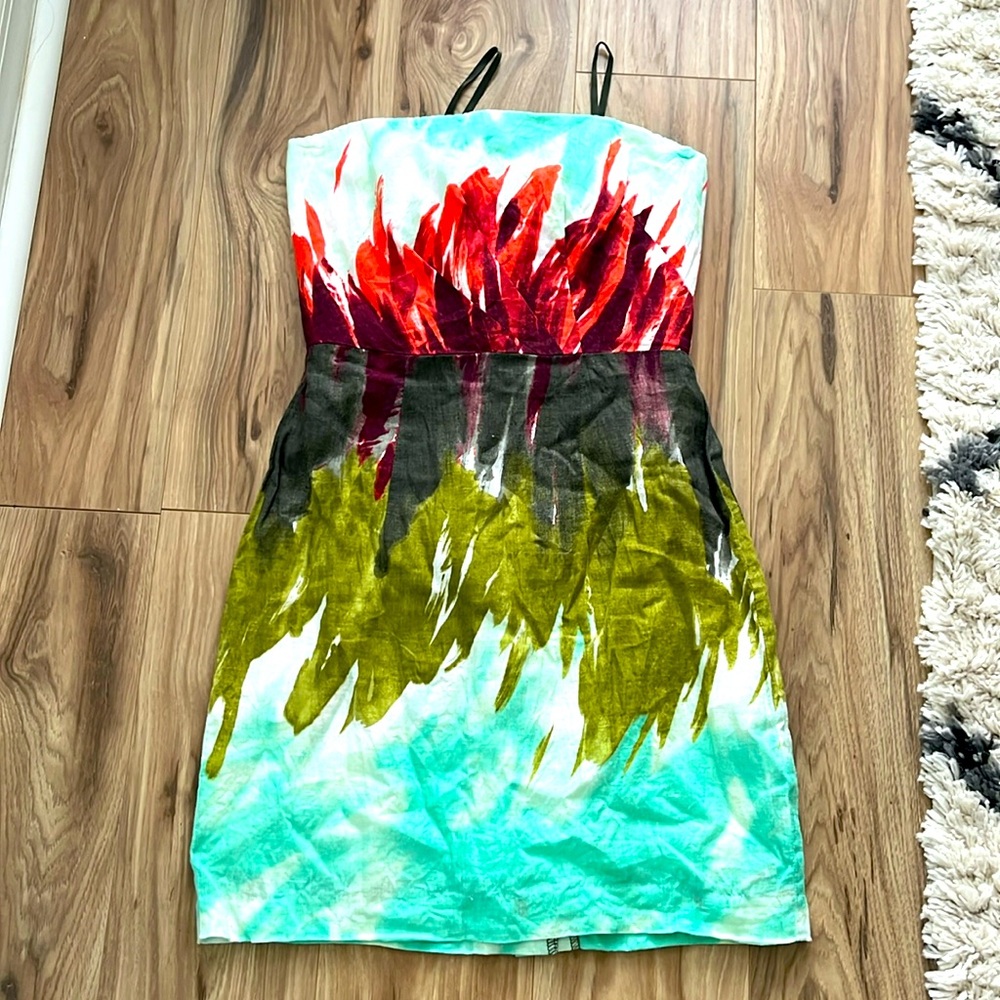 Milly abstract linen dress